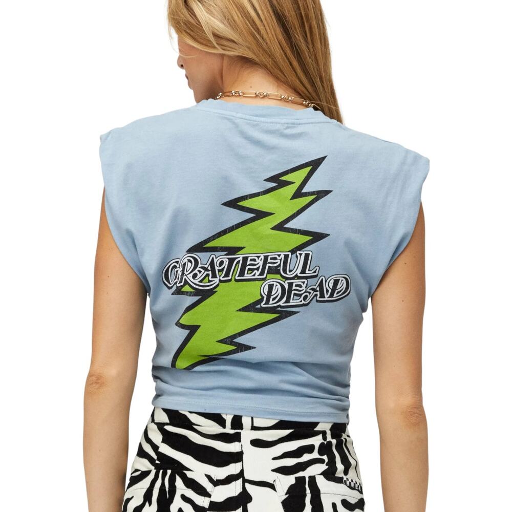 Daydreamer Grateful Dead Bertha Skull Banded Tee Large Blue Graphic New Flaw - Picture 2 of 9
